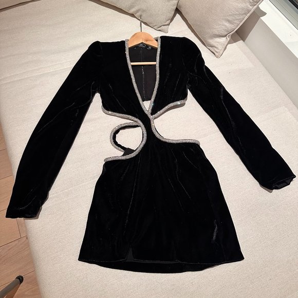 PATBO -  Cutout Mini Dress In Black - Picture 2 of 10